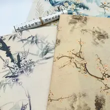 中国風の綿麻生地 中式プリント DIY用テーブルクロス・カーテン生地