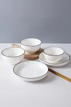 北欧風デザインの小鉢と皿セット【シンプルで創造的な陶器製】（セットアップ対応）