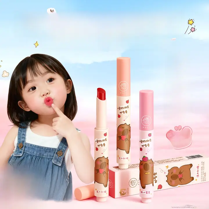 RUYI 子供用リップクリーム【保湿・乾燥防止・ナチュラルカラー】