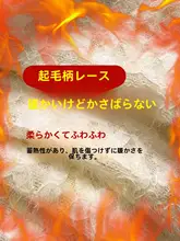 レース付きフリースタッチ長袖トップス【低Vネック・秋冬用・セクシー】
