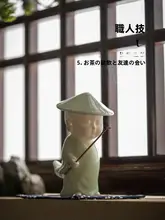 新中式デザイン！陶製小和尚香立て【可愛いディスプレイ用・インテリアアクセサリー】