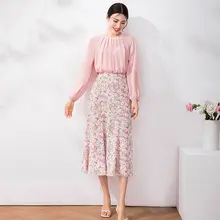 デザイン性の高いフレンチスタイルの女性用ブラウス【春夏用・甘い雰囲気・軽やか】（セットアップ対応）
