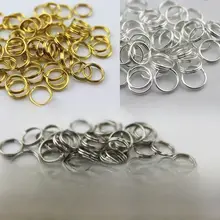 5～10mm 小型ダブルリング キーホルダー用金属リング【アクセサリー用・ステンレス製】