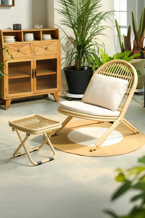 折りたたみリクライニングチェア【一人用・カジュアル・台所・休憩用】