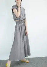 爽やかさを感じる！ウエストゴムAラインロングスカート【ポケット付き・軽やかな半身裙・女性用・クールスタイル】（セットアップ対応）