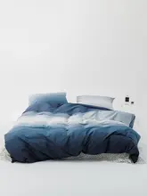 グラデーションカラー コットン製シングルベッドカバー【ダブル用・ピローカバー付き・四点セット・高品質】（セットアップ対応）