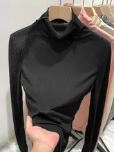 高衿デザインのニットインナー【秋冬用・木耳風・スリムフィット】（セットアップ対応）