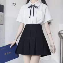 シンプルな黒い百褶スカート【JK制服・ベーシックデザイン・学院スタイル】