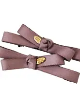 かわいいリボンヘアクリップ【布製・二重層・甘いデザイン】