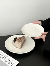 ハイエンドクリエイティブロックパターンセラミックケーキ プレート