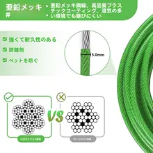 耐久性の高いダブルヘッド犬用リード【長め・防噛鋼ワイヤー】