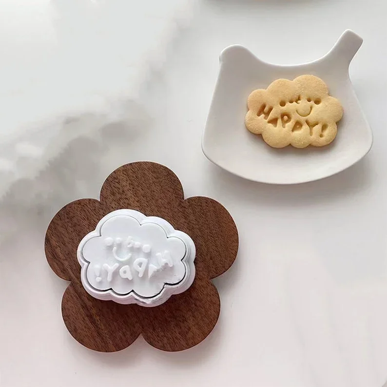 日式の雲形クッキー型【手押し式・立体的なマントウ生地カッター】