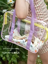 透明大容量ビーチバッグ【防水・旅行用・子供用】