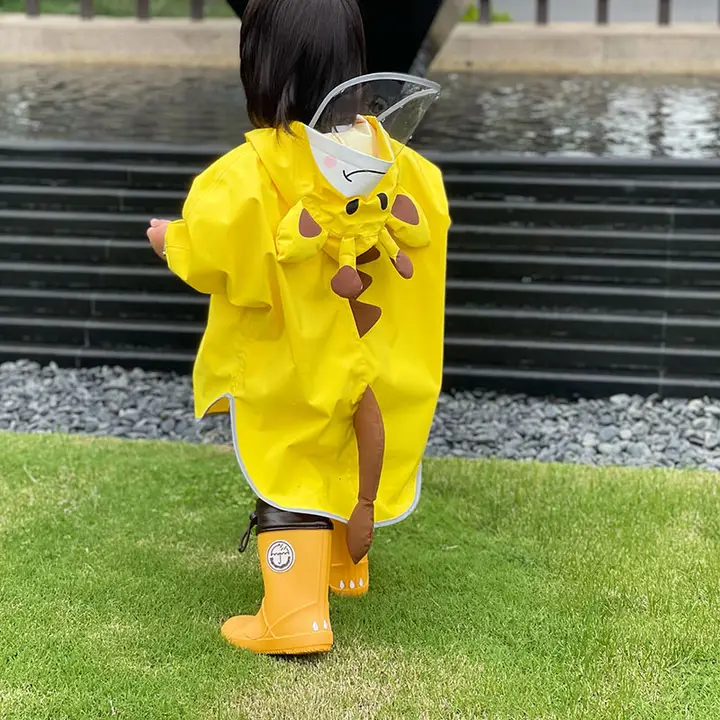 子供用レインコート【幼稚園・カートゥーンデザイン・フード付き・男女兼用】