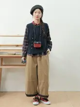 秋季向けのウールニットベスト【ゆったりしたデザイン・女性用】