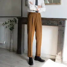 高級感ある メンズナポリスタイルパンツ【スリムフィット・カジュアル・小脚】