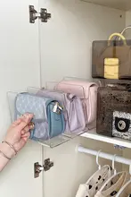 バッグ収納用の衣装棚【省スペース・仕切り付き・ディスプレイラック】