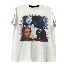 Sade音楽アルバムデザインのTシャツ【ストリートスタイル・短袖・小さめの襟】