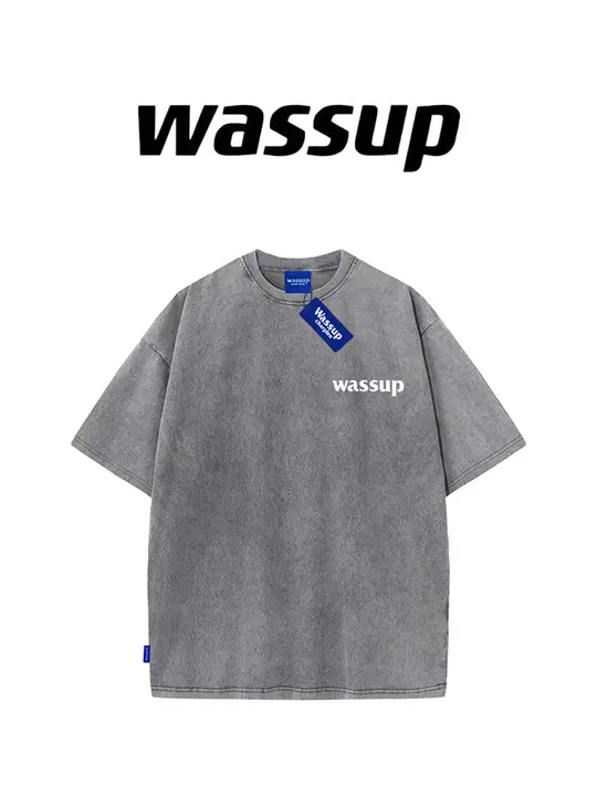 国風スタイルのウォッシュドショートスリーブTシャツ【カジュアル・男女兼用】