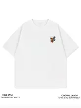 クルーネック 半袖Tシャツ【クマプリント・シンプル・カジュアル・フィット】