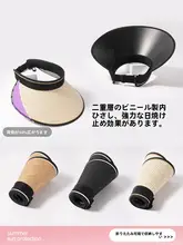 日除けの広いつば付き折りたたみ草帽子【UVカット・通気性・女性用】