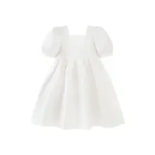 ミニ親子ペアコットン半袖ワンピース【夏用・ふんわりデザイン】（セットアップ対応）