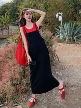 リゾート風 キャミソールワンピース【春夏向け・スタイリッシュ・甘美でクール】（セットアップ対応）