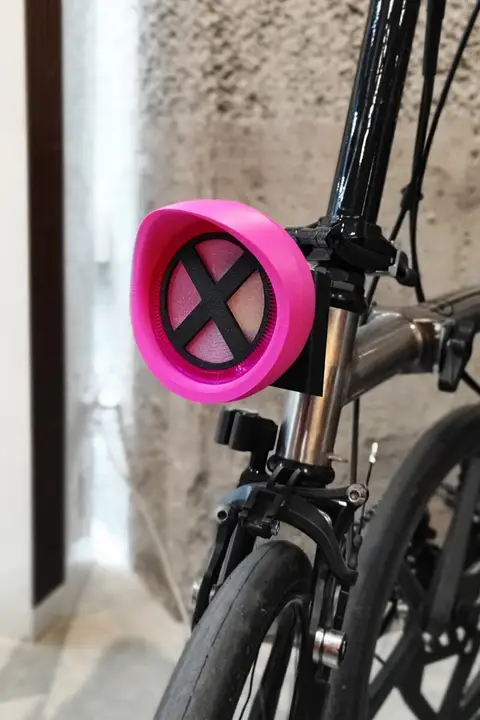 小型折りたたみ自転車用前照灯【猪鼻デザイン・夜間使用に最適】