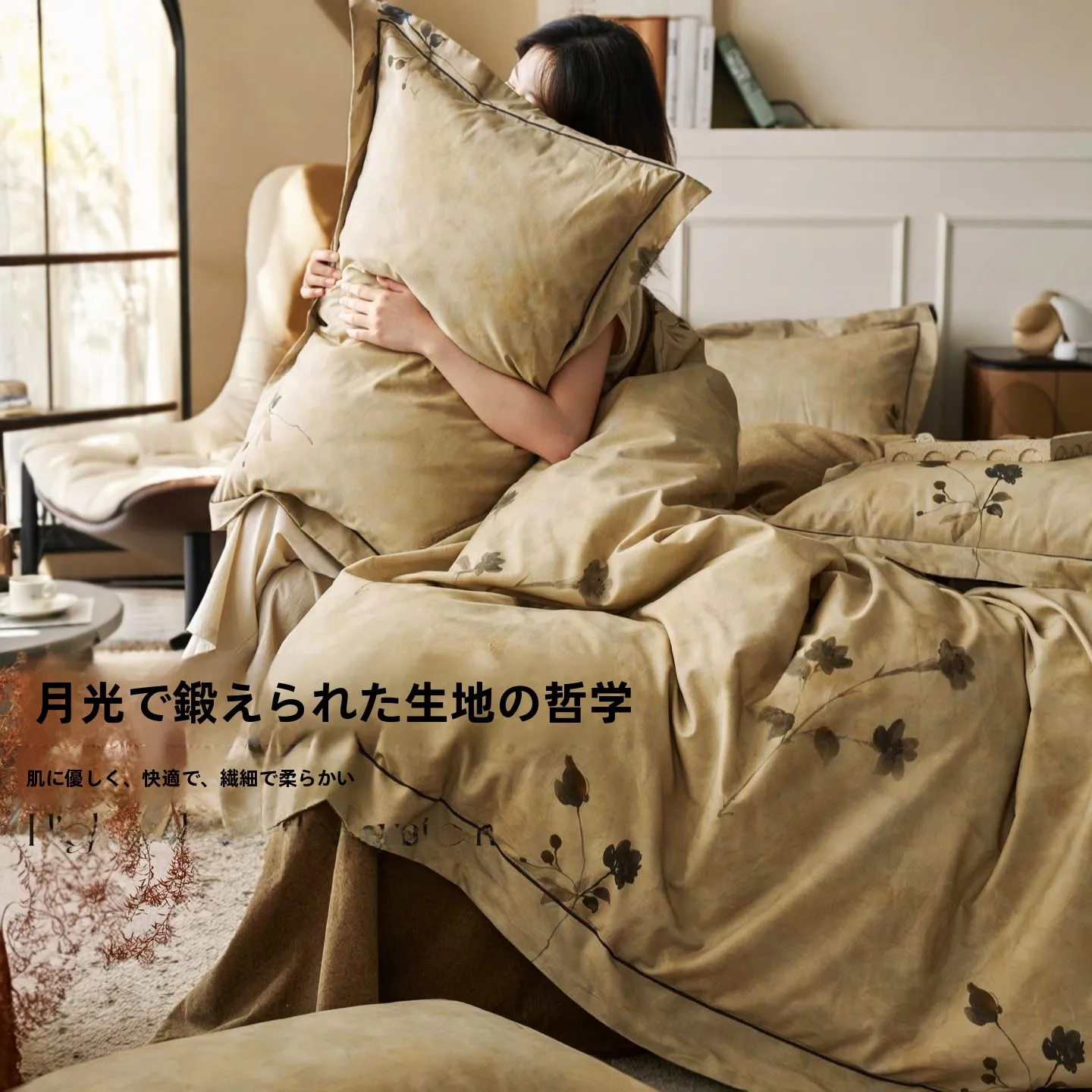 全棉起毛床品：秋冬至四季通用的高級感布団カバーセット