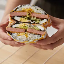 レトロチェックのハンバーガー包装紙【油を防ぐ・ベーキング用】