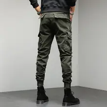 アウトドア用ワイドフィット男性用カーゴパンツ【束脚デザイン・多ポケット・春秋向け】