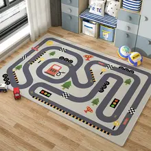 カラフルな子供用ゲームマット【交通・駐車場デザイン・学習用・リーディングエリア向け】