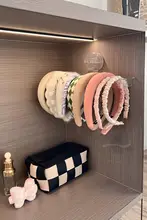 穴あけ不要 吸盤壁掛けヘアアクセサリーディスプレイラック【家庭用・子供用・収納】