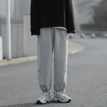 カジュアルメンズパンツ【春秋用・ウエストボタン・リブ付き・ストレートシルエット】