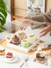 ムースケーキ用パッケージボックス【ティータイム・ベーカリー・4区分・紙カップ・ピクニック用】