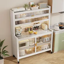 多層型 キッチン収納ラック【電子レンジ用・床置き・収納力抜群】