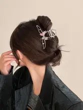 クールなグラデーション蝶形メタルヘアクリップ【大サイズ・おしゃれデザイン】