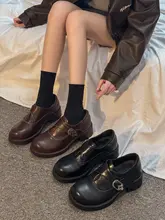 厚底ローファー【春用・ブラック・イギリス風・ブラウン・小柄向け】