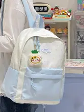 大きなオレンジ色の猫 中学生 スクールバッグ 女子学生 大容量