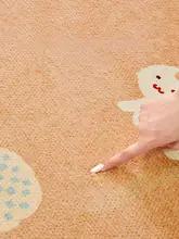 子供部屋やリビングに最適！洗浄不要のかわいい音吸収ラグ【読書エリア向け】