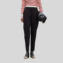 シンプルなデザインのOLスタイルテーパードパンツ【秋用・フィット】
