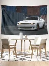 タペストリー ダッジ チャレンジャー SRT ヘルキャット バイパー マッスルカー インテリア 壁掛け デコレーション 「Dodge」