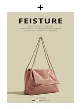 ショルダーバッグ レディース シルバー チェーン付き シンプル 上品「FEITURE」