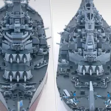模型 船舶組立キット アメリカのミズーリ戦艦【接着剤不要・分色】