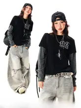 ストライプ柄長袖Tシャツ【レトロデザイン・アメリカンスタイル・フィット感あり】