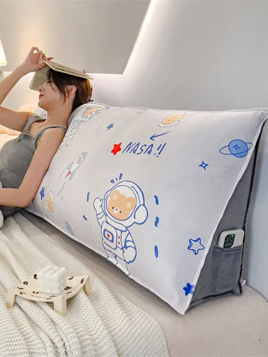 赤ちゃん用フワフワソフトクッション【万能背もたれ・ベッド用・子供向け・半寝るスタイル】