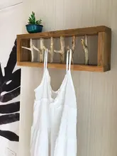 自然なデザインの壁掛け衣帽掛け【木製・ツリーブランチ型】