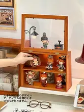 アンティーク風デスク収納ボックス【木製・二段式・文具・メモスタンド・大容量】