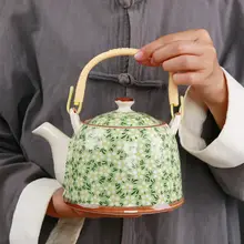 伝統的な陶器の急須【フィルター付き・大容量・和式デザイン】
