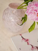 グラデーションピンク琉璃花瓶【フランス風・インテリア装飾用】